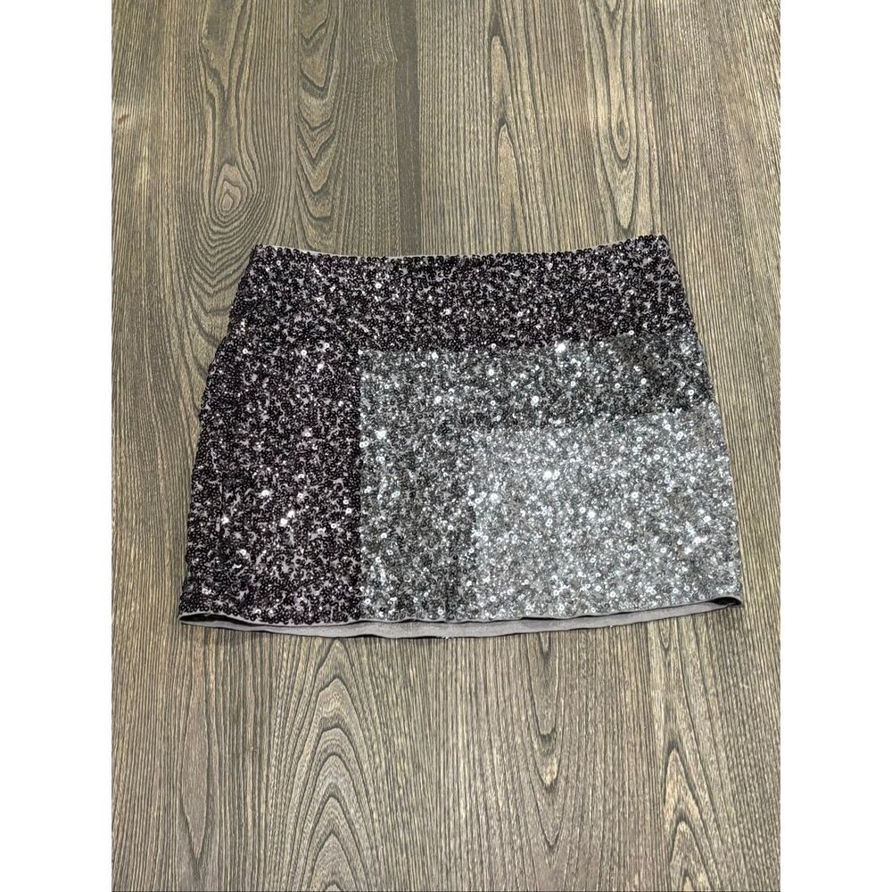 Express Black Sequin Mini Skirt